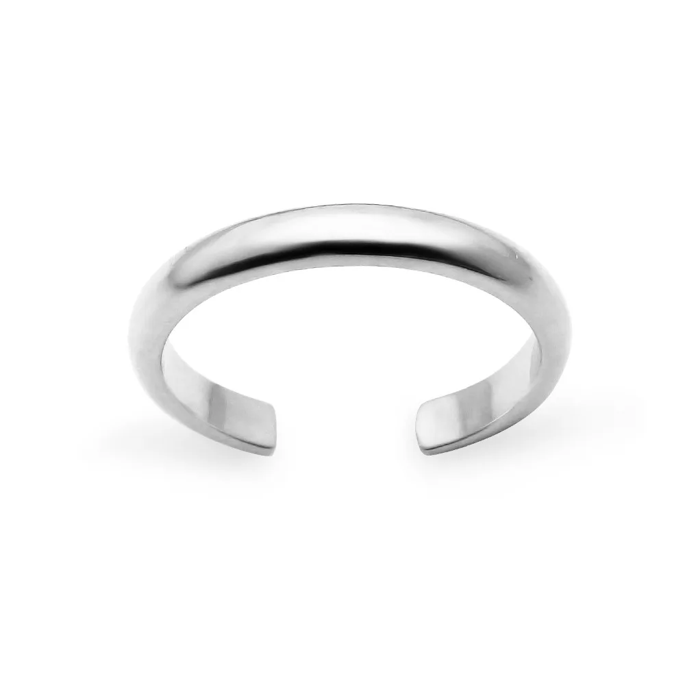 
Sterling Silver Plain Simple Adjustable Toe Ring 