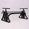 Bronx Industrial Dining Table Base, Industrial Crank Mechanism Lift Table Dinning Base Leg