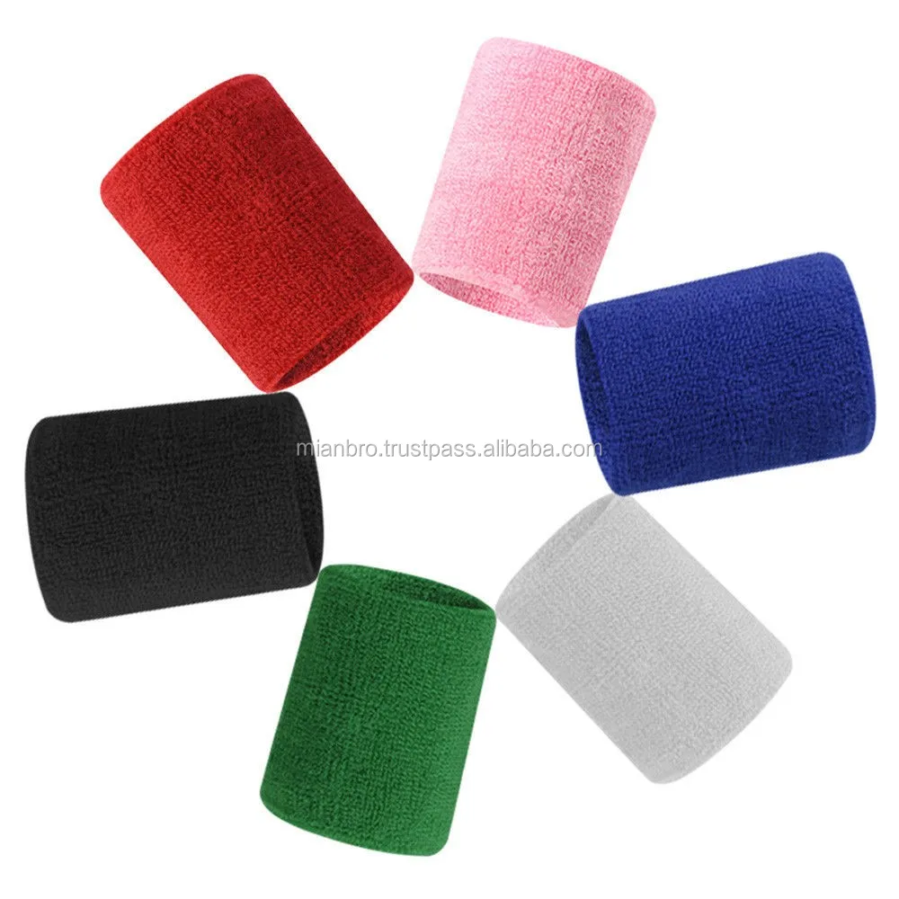 Basketball Gym Unisex Sports Cotton Wristband Wrist/ Band