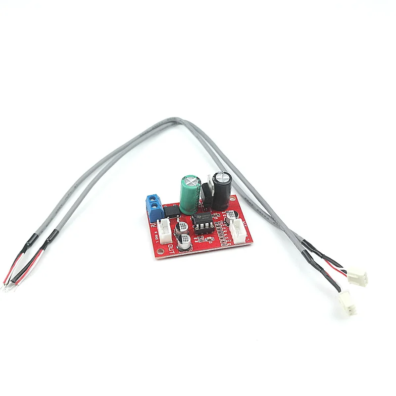 Taidacent Stereo Mic Preamp Dynamic Microphone Stereo Preamp 5532 Op Amp Head Phono