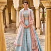 latest morden designer heavy wedding wear bridal lehengha choli