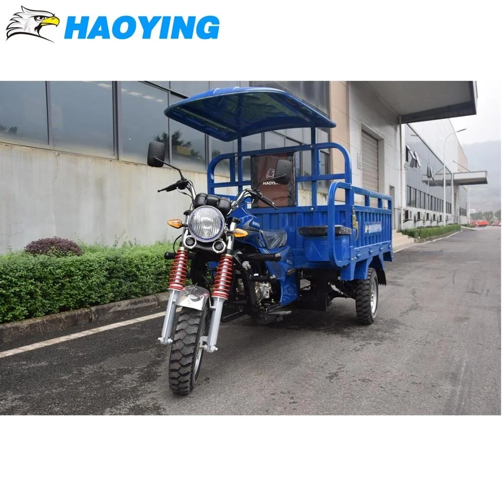 Ghana Adult Cargo Tricycle With Shade Roof Zongshen 200cc 250cc Air Fan