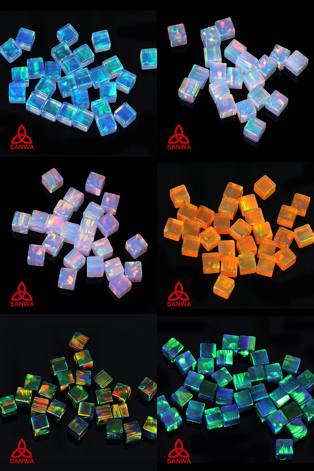 kyocera gilson opal kind created opal cube bead for glassblowing