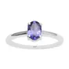 925 Sterling Silver oval Tanzanite AA ring.