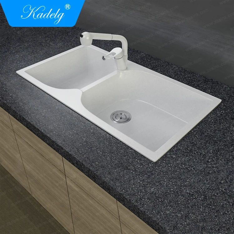 China Factory Double Unique Quartz Kitchen Sinks