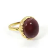 Mega Natural Red Onyx 18k Gold Plated Wholesale handmade designer Jewelry Bezel Setting Ring SIRG1692