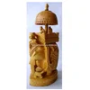Indian Fine Carved Elephant Souvenirs Wooden Elephant With Rider