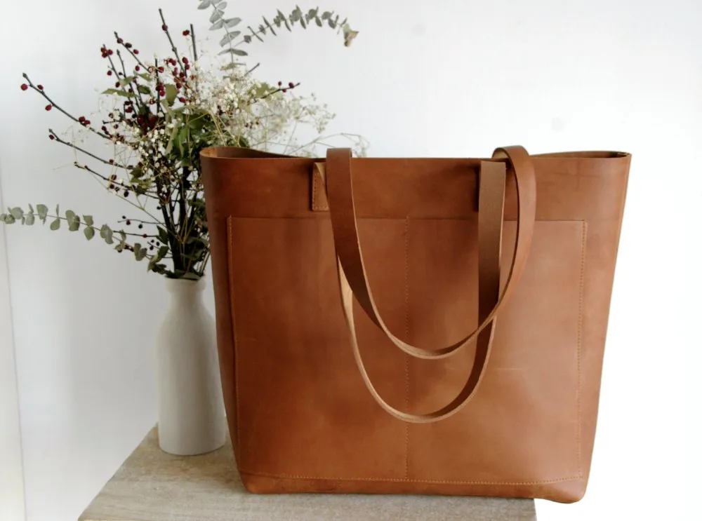 leather camel bag