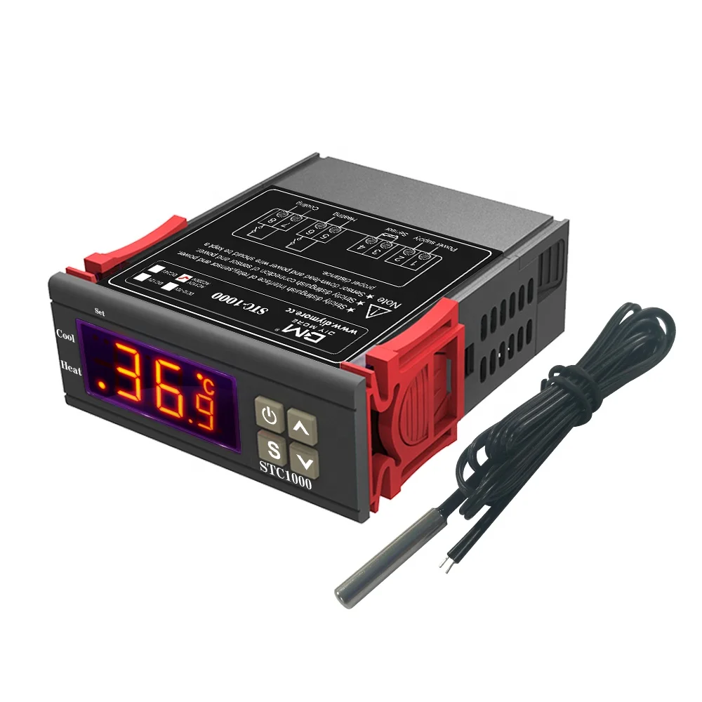 STC-1000 цифровой ЖК-дисплей термостат контроль температуры термометр термо контроллер с NTC датчик AC 110-220 В 10A