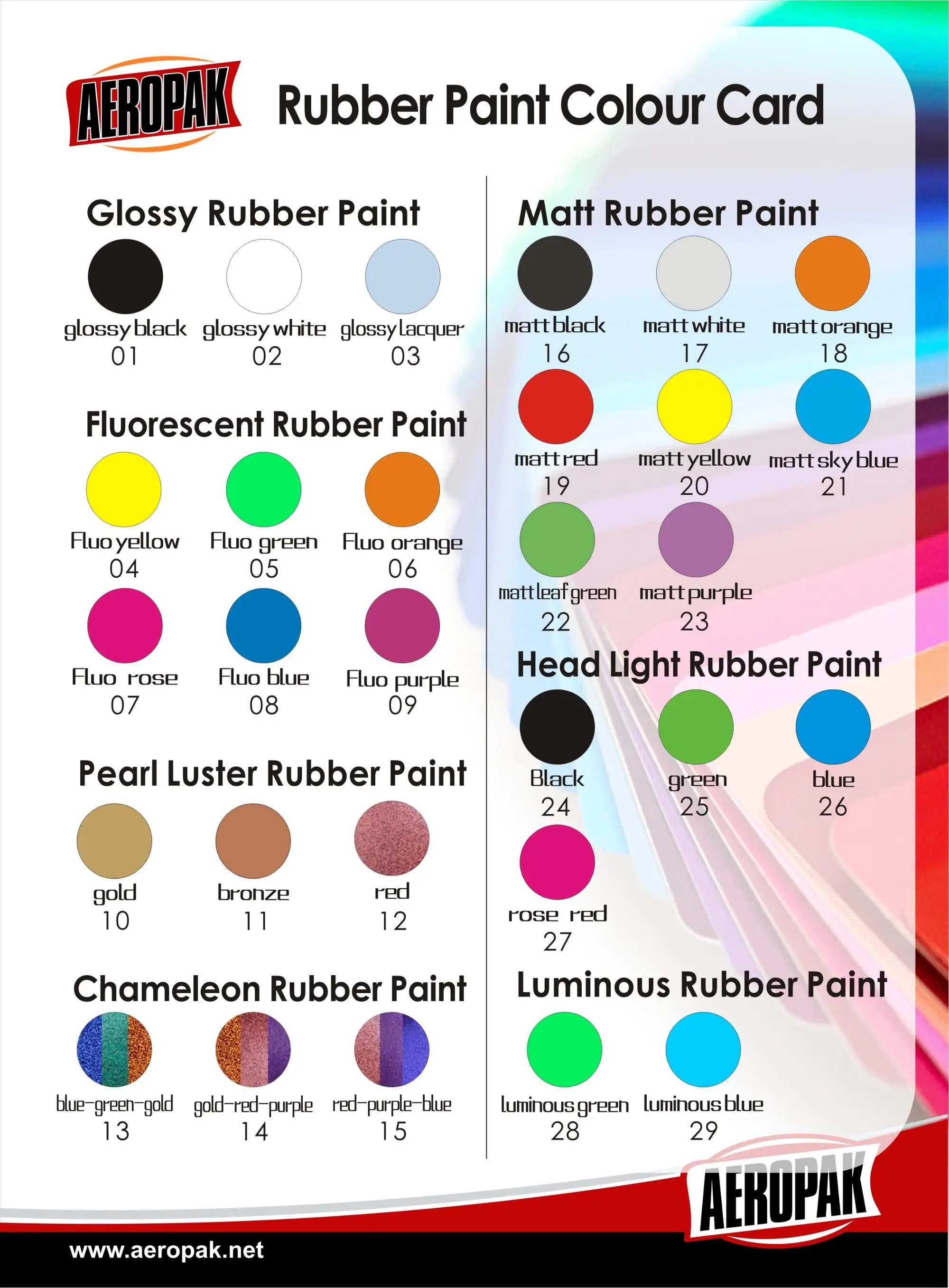 Aeropak Simple To Handle Glossy Matt Peelable Rubber Spray Paint Colorful For Car