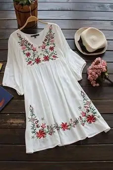 western embroidered dress