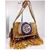 Banjara Patch Work Genuine Goat Fur Leather Fringe Gypsy Ibiza Clutch Bag