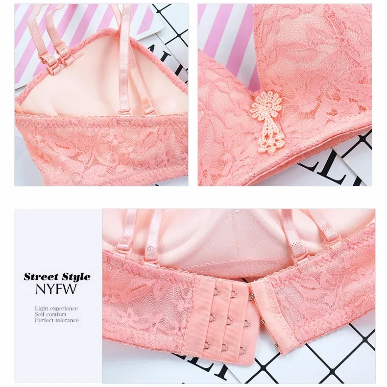 Wholesale Sexy Hot Lace Lady Padded Bra And Panty Set For Women Push Up Bra Panties New Design 