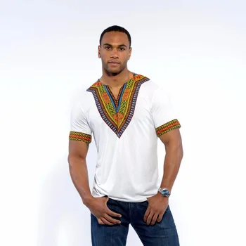 Ongekend Hot Wit Dashiki Afrikaanse Shirts T Shirtnew Collectie Gedrukt MV-98