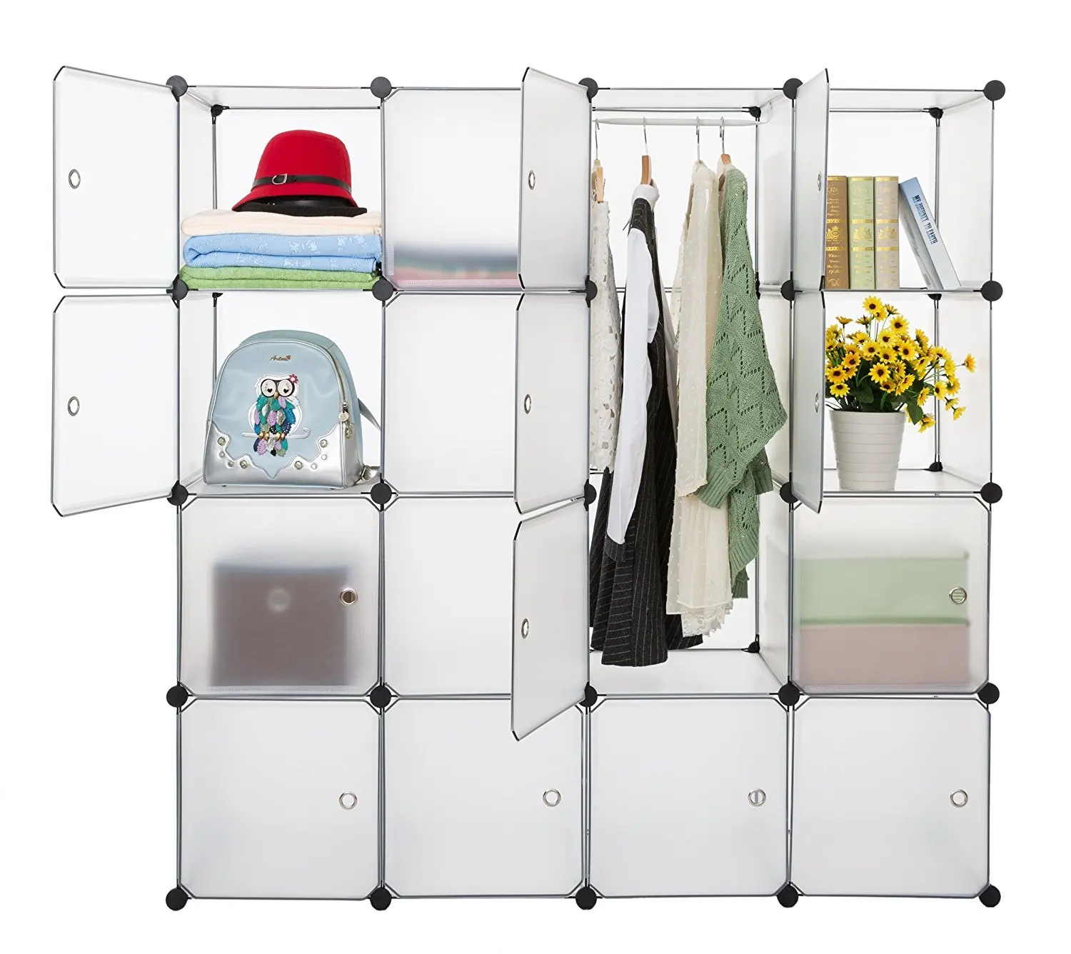 Doll Clothes Storage Cabinet Find Get Quotations Finnhomy Diy 16 Cube Organizer Storage Cabinet Bookcase Shoes Modular Wardrobe