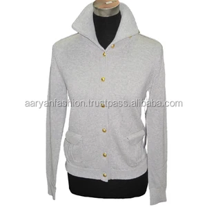 Knitted Coat Knitwear Casual Style with Metal Buttons Fashion designs with Polo neck and metal buttons Knitted Coat Knitwear Casual Style with Metal Buttons Fashion designs with Polo neck and metal buttons
