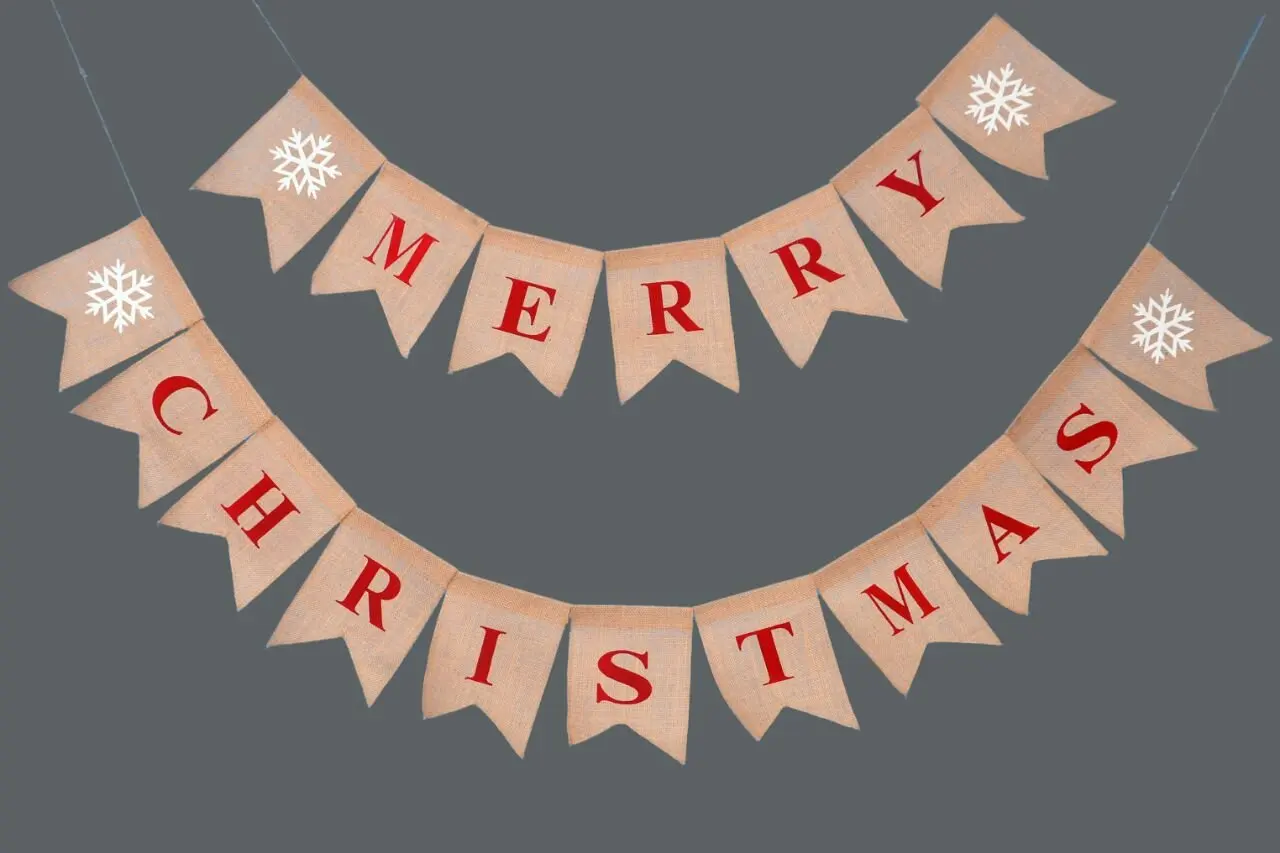 Buy WallTattooHome Banners Merry Christmas for 2 Car Garage Door Covers ...