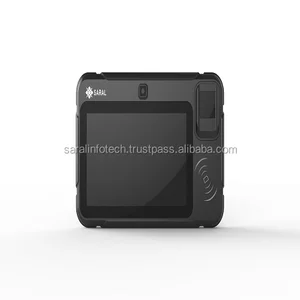 Android Handheld biometric fingerprint reader with 2D barcode scanner RFID GPRS GSM 3G Camera