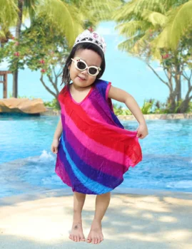 rainbow colour dress for girl