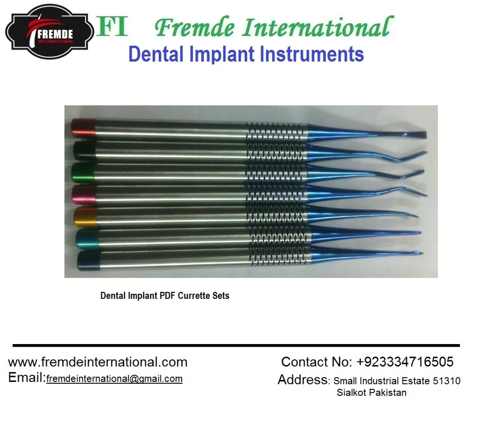 Luxating Dental Implant Pdl Set With Titanium Blue Coating Certified By