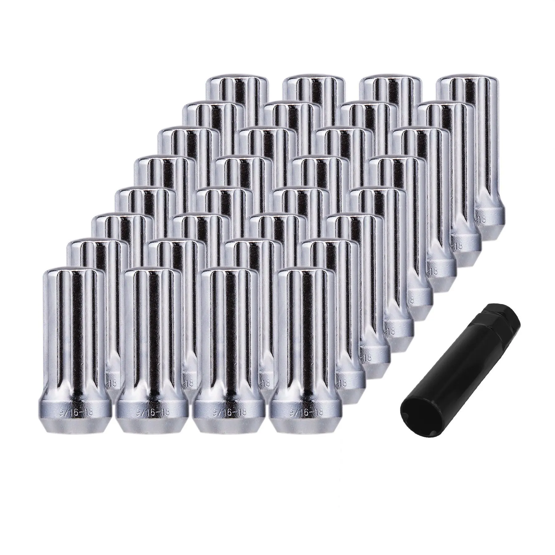 1994-2011 Ram 2500/&3500 8x6.5 32 Black 9//16-18 Spline Tuner XL Lug Nuts for 2002-2011 Dodge Ram 1500 5x5.5 2005-2010 Dodge Dakota 5x5.5 2006-2008 Mitsubishi Raider Aftermarket Wheels
