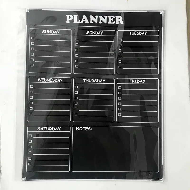 Magnetic Refrigerator Chalkboard,Weekly Menu,Meal Planner,Dry Erase ...