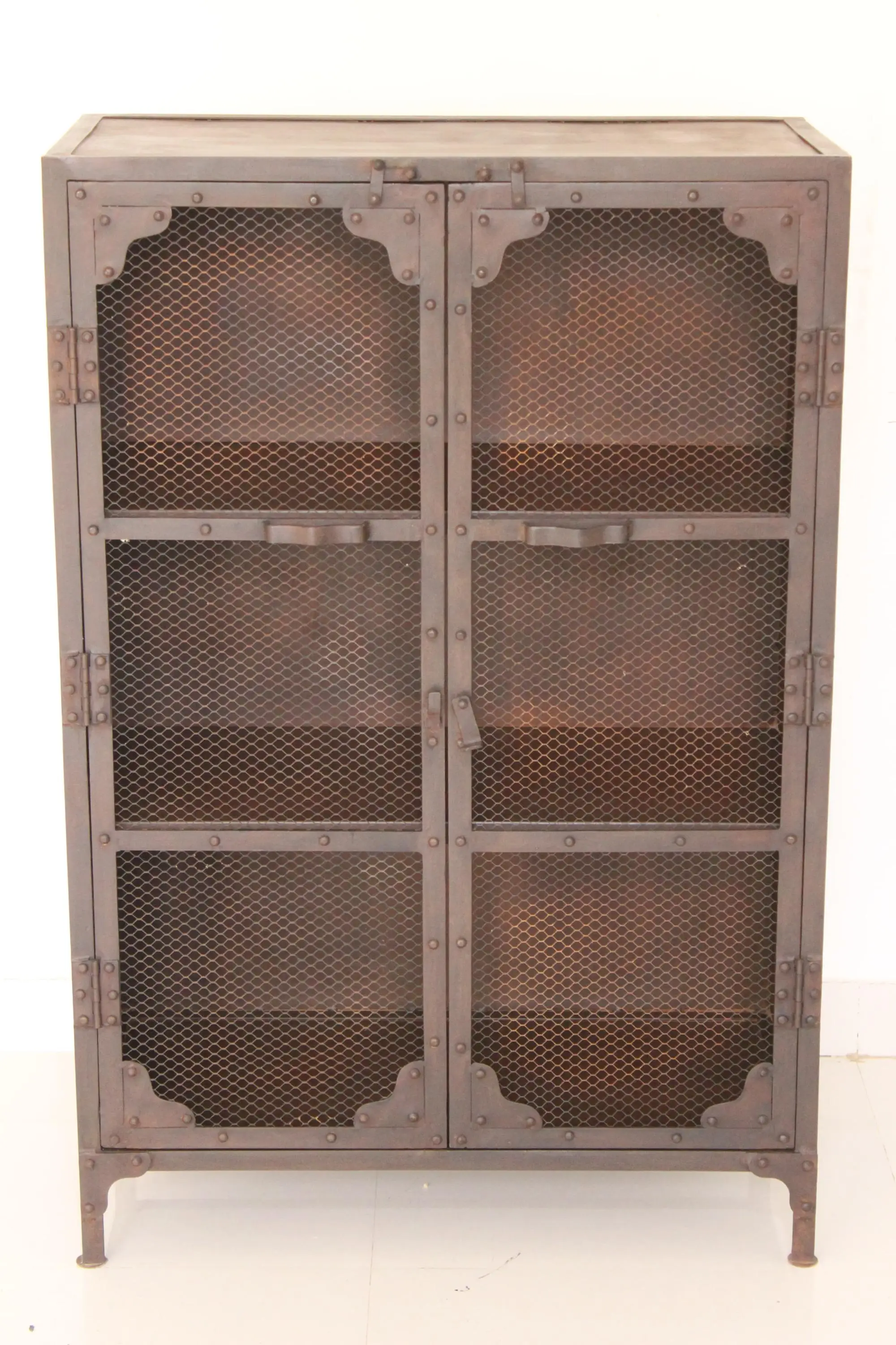 Antique Indian Iron Jali Industrial And Vintage Rustic Finish