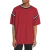 Hip Hop Heavy Weight Cotton T Shirts Custom Ribbed Top Red Color Boxy Tee
