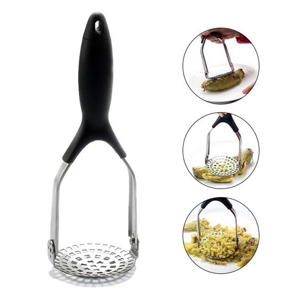 Stainless Steel Hand Masher For Potato Guacamole Egg Salad Banana Bread