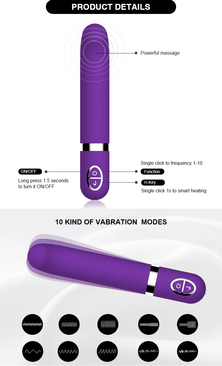 1803930mm 10 Speed Heating Mini Dido For Women G Spot Vibrator Sex Toy