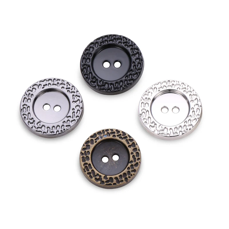 Wholesale Fancy metal sewing shirt button metal 2 hole button for clothes