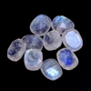 8x10 mm fancy faceted cut natural white rainbow moonstone loose gemstone