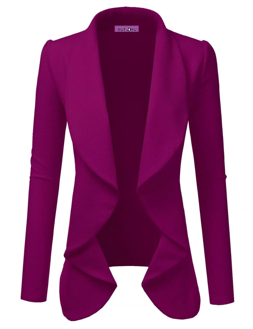 Factory Direct Wholesale Oem Classic Draped Open Front Blazer For Women