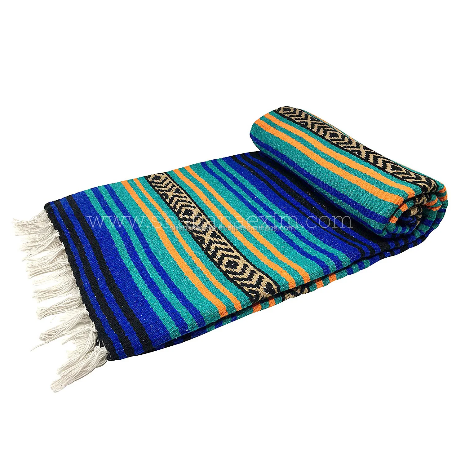 Mixed Pattern Woven Falsa Blanket Colorful Mexican Throw Blanket Buy Heavy Throw Blanket