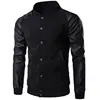 Factory Wholesale Varsity Jackets / Green Wool With White Leather Custom Varsity Jackets/AT NOKI