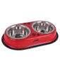 Ski Group Of Stainless Steel Pure Silver Raised Double Diner Dog Bowl Removal Bowls