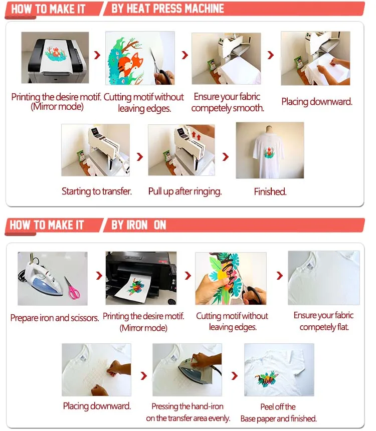 OEM Laser T-shirts Thermal Transfer A4 Printing Paper