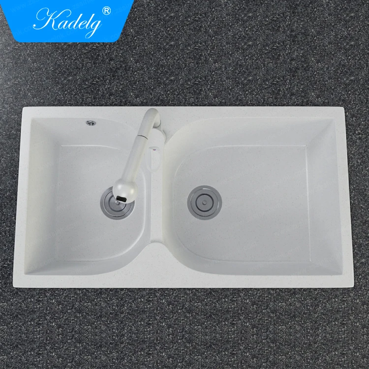 China Factory Double Unique Quartz Kitchen Sinks