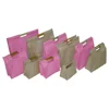 Straight Bamboo Handle PP Laminated Jute Shopping Tote Bag