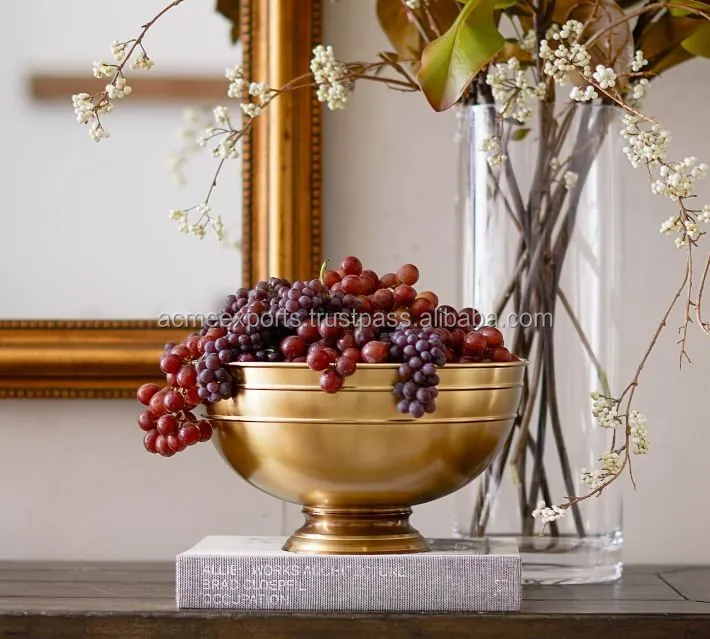 Brass Antique Gold Table Decorative Metal Fruit Bowl Buy Brass