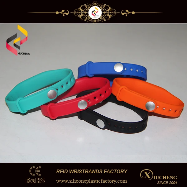 N-tag213 NFC Waterproof Adjustable Silicone RFID Wristband