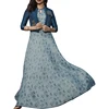 Sky Blue Color Heavy Patch work with Stone work type of Kurti