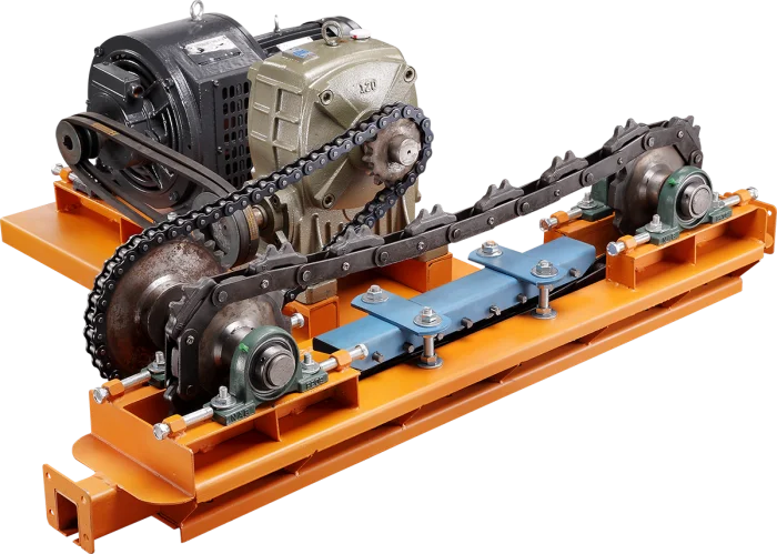 用于湿喷涂的架空单轨封闭履带输送机