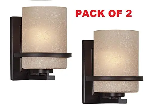 Desert Stone Finish with Fluted Satin Etched Glass Forte Lighting 20001-02-09 Traditional 2 Light CFL Flush Mount