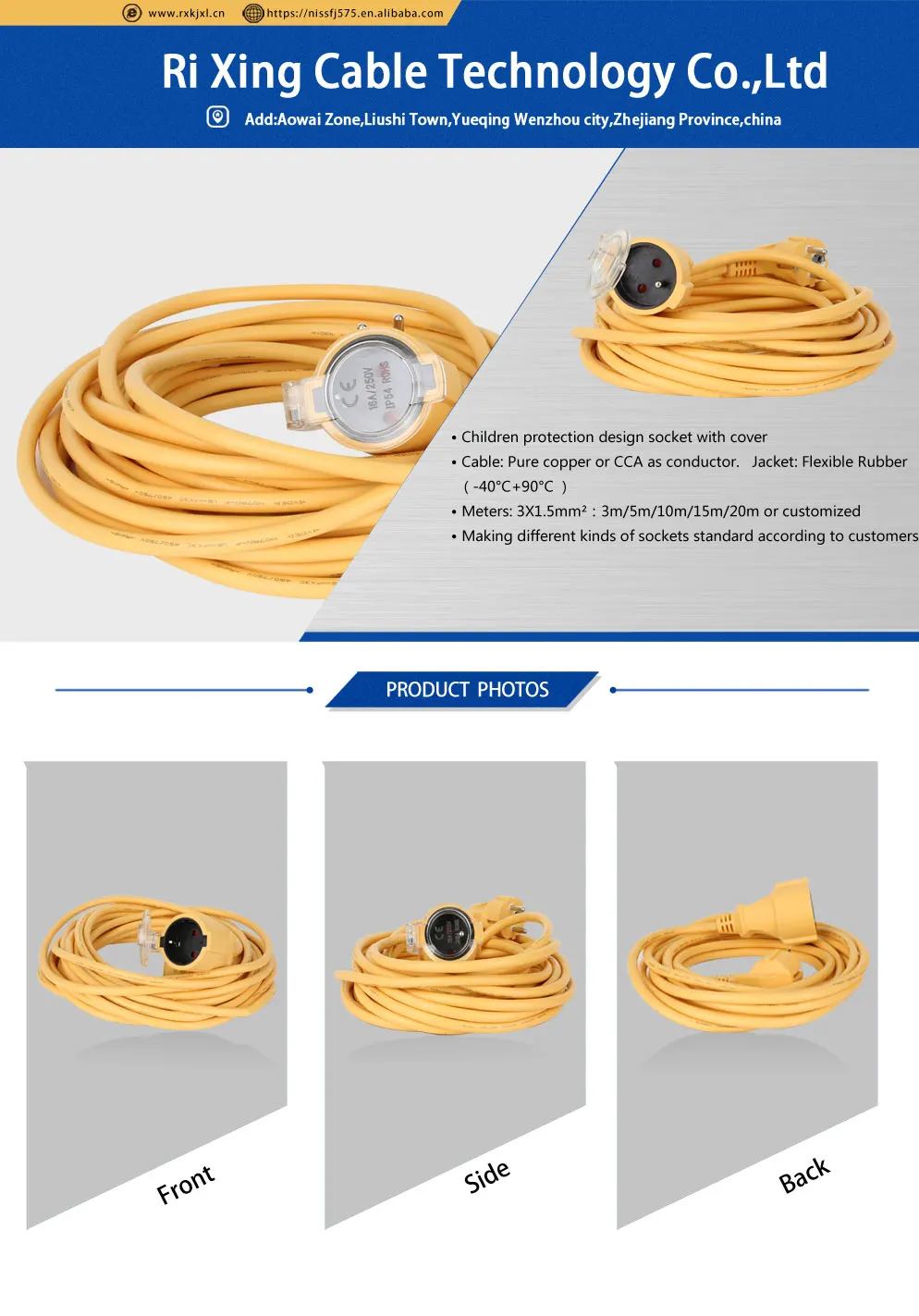 European Type 220v Extension Cord 2 Pin Power Extension Cord Buy 2