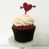 Heart & Arrow Cupcake Topper Acrylic Cupcake Toppers Food Picks Party Supplies
