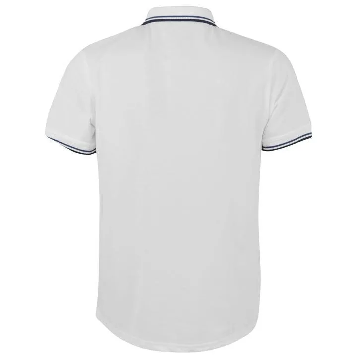 100 Cotton Airtex Black Collar Tipping White Polo Tshirt For Men