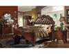 Italian luxury bed royal furniture antique bedroom solid wood carved furniture set