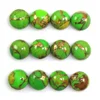 10mm Reconstructed Green Copper Turquoise Round Cabochon Loose Gemstones
