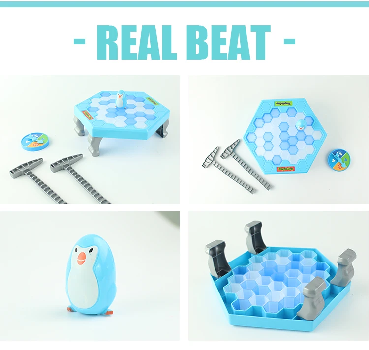 HUADA 2020 Children Educational Table Game Set Interactive Small Plastic Save Penguin Toy